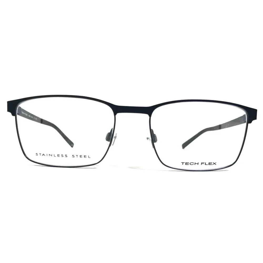 Tech Flex Eyeglasses Frames 30148S SP12 Grey Blue Square Full Rim 54-18-145